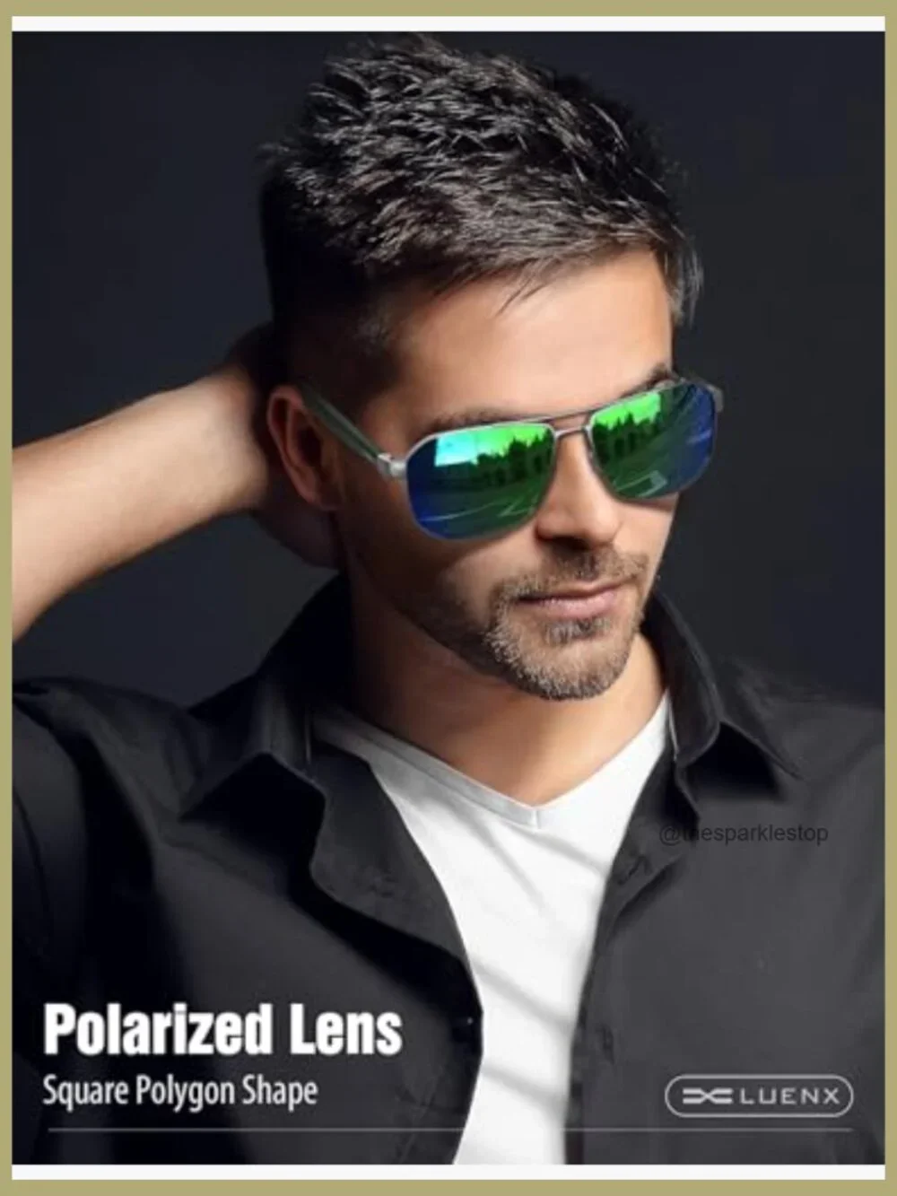 Men's Polarized Aviator Sunglasses with UV400 Protection